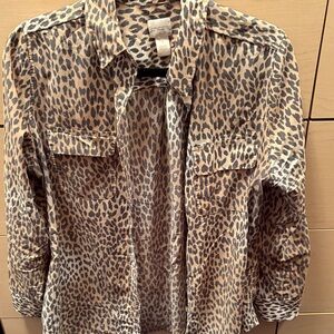 Chico's Animal Print Button-Up Shirt